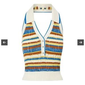 Veronica Beard Multicolor Striped Crop Top